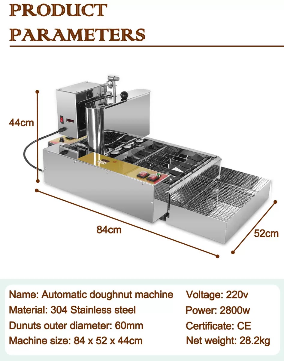 2800W Electric Commercial 4 Ro - đánh giá và giá Donut Maker Mini